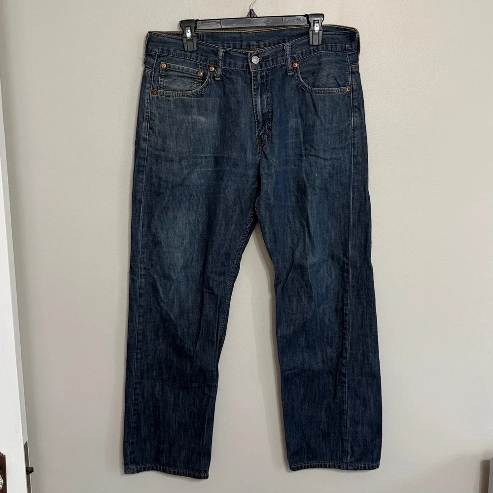 Levi's 569 Mens 34x32 (Actual 34x30) Loose Straight Leg Denim Blue Jeans Baggy